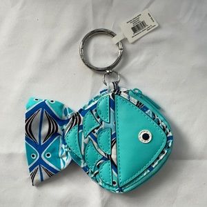 NWT Vera Bradley fish keychain pouch